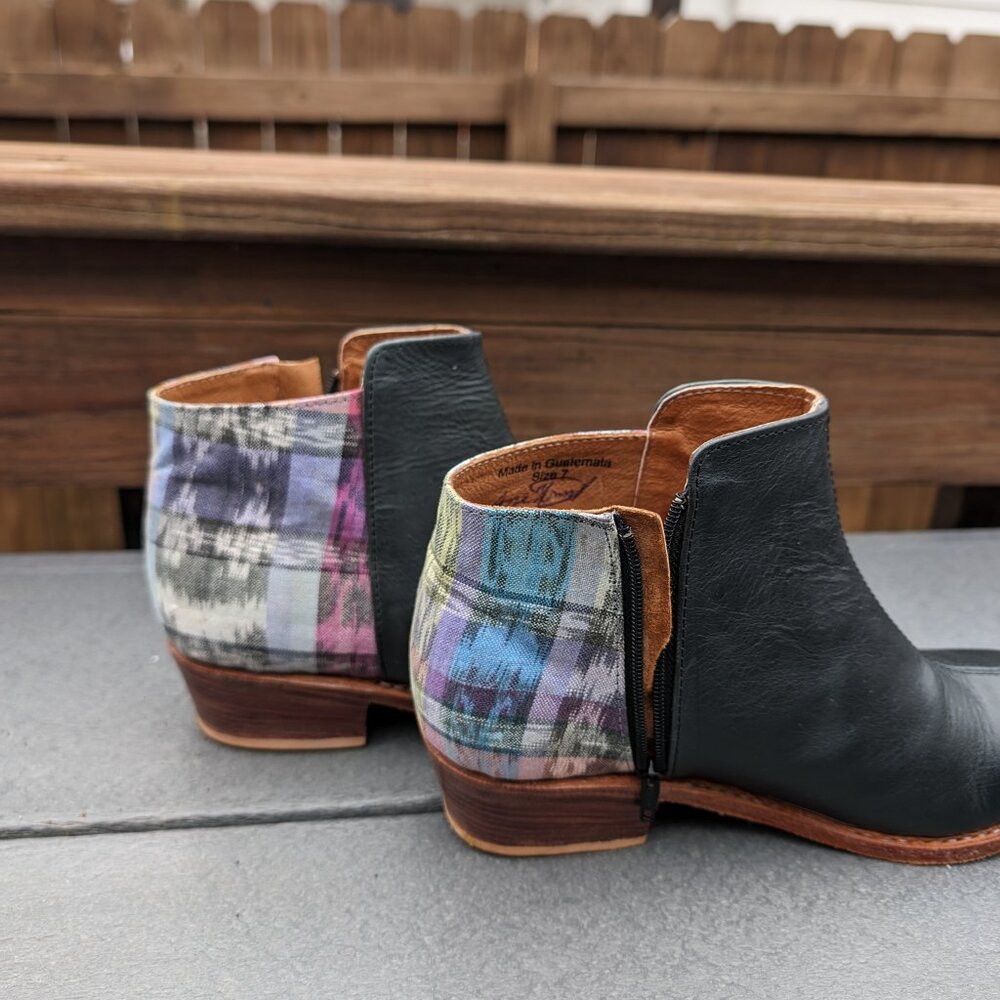The Root Collective Espe Leather Boots with Custom Fabric